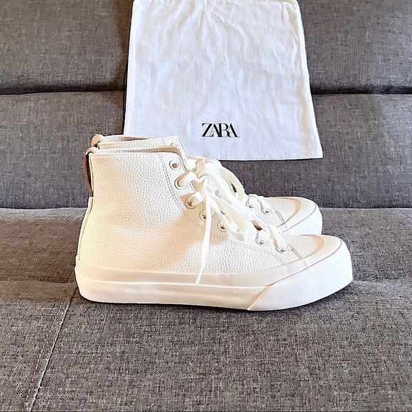 Zara Other - Zara Solid Color High Tops Sneakers